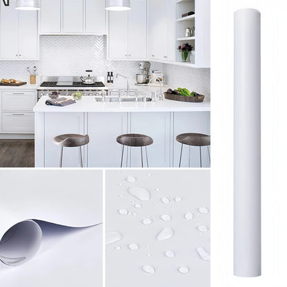 Kitchen countertop White Self-adhesive Wall Wallpaper Self Adhesive Autohesion Wallpapers Home Decor Waterproof Cabinet Sticker