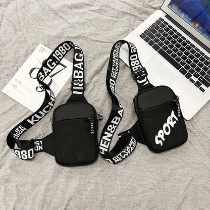 Men's Shoulder Bag INS Trend Waterproof Small Backpack Mobile Phone Man's Messenger Bag Square Bag Crossbody Bags