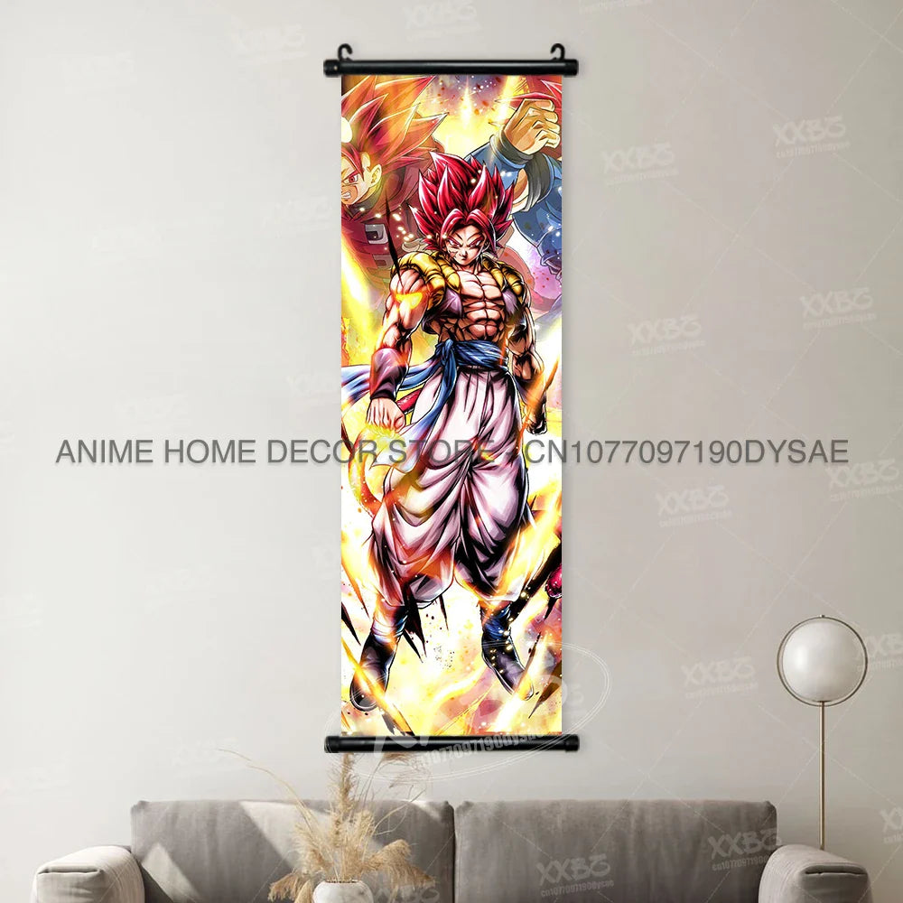 Dragon Ball Posters Anime Figures Wall Art Frieza Home Decor VegetaIII Scrolls Picture Goku Hanging Painting Son Gohan Wallpaper