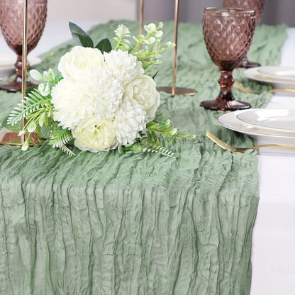 1pc Boho Style Cheesecloth Table Runner Long Gauze Sheer RomanticTable Runner For Weddings, And Scene Decor Home Decor