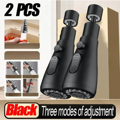 1pc Faucet Extender Metal Alloy,Three Modes,Head Water Saver Home Extended Shower Spray Filter  Faucet Extender  Kitchen
