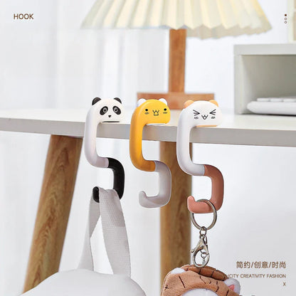 1/2/4pcs Office Specific Side Hanging Bag, Desk Side Backpack Hook, Desk Side Hanging Bag Artifact, No Drilling, Detachable