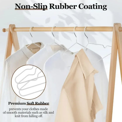 10pcs Clothes Metal Hanger Household Coat Pants Hanger Traceless No-slip Clothes Hangers Durable Strong Hangers for Organization