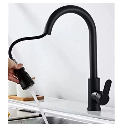 Stainless Steel  Kitchen Faucet Pull Out Brushed Nickle Black Kitchen Mixed Tap Kitchen Sink Tap