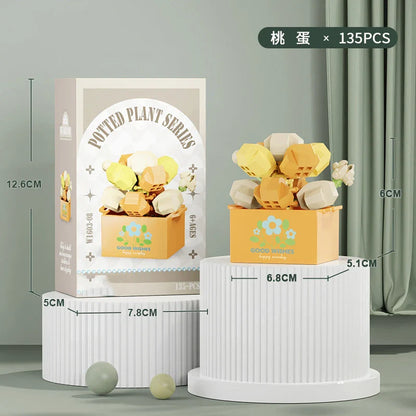 Flower Bouquet Mini Particle Building Blocks Flower Kit 3D DIY Creative Plants Micro Bricks for Home Decor Girl Gift Adults Kids