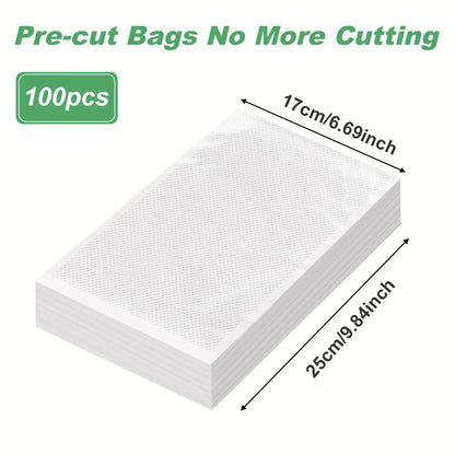 100pcs/lot Vacuum Packaging Bags Empty Food Vacuum Bags BPA-Free Vacuum Sealing Bag Kitchen Accessories