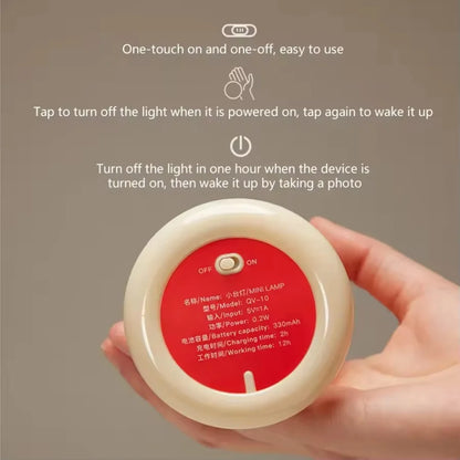 Mini Desktop Sunset Night Lamp Creative USB Rechargeable Mushroom Style Led Night Light for Coffee Bar Home Decor Bedroom