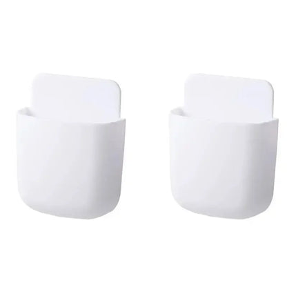 1/2Pcs Wall Mounted Storage Box Household Living Room Conditioner Remote Control Bedside Phone Storage Holder Organizer Shelf