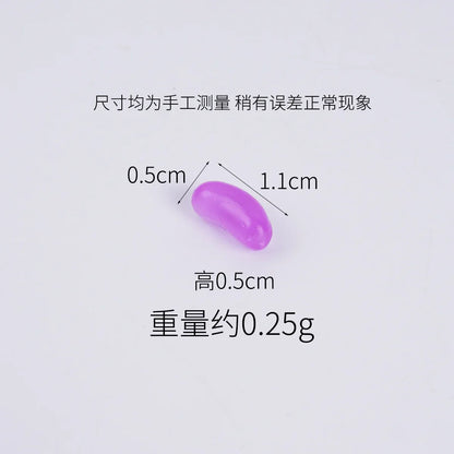20pcs Mini Candy Fondant Fruit Candy Pop Artificial Candy Beans Miniature Food Play Handmade Simulation Home Decor Decorations