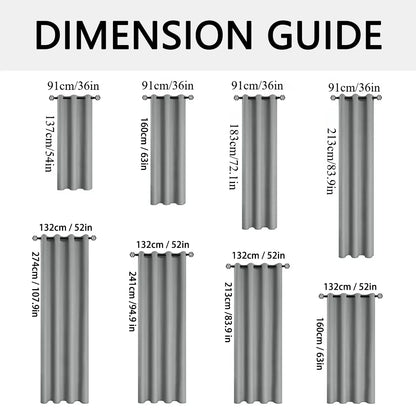 2pcs Modern 100% Blackout Curtain with Coated Lining, Curains for Bedroom, Living Room, Dining Room, Bathroom, Home Decor