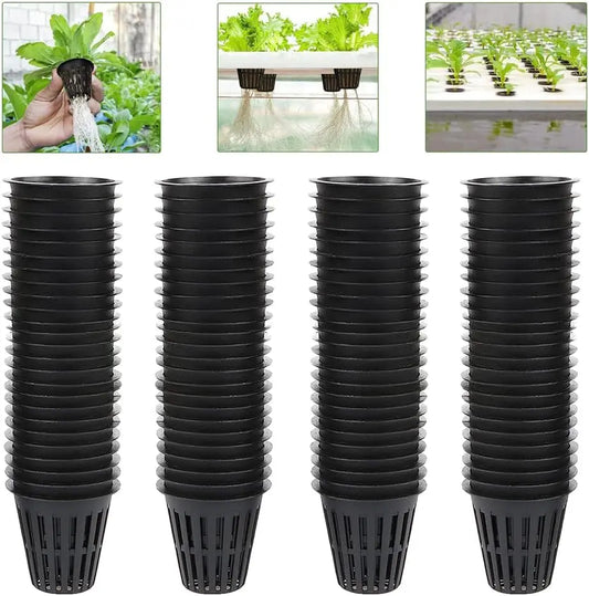 50/100Pcs 2 Inch Heavy Duty Net Pots Hydroponic Cups Garden Slotted Mesh Net Cups Plant Nursery Net Pots for Hydroponics
