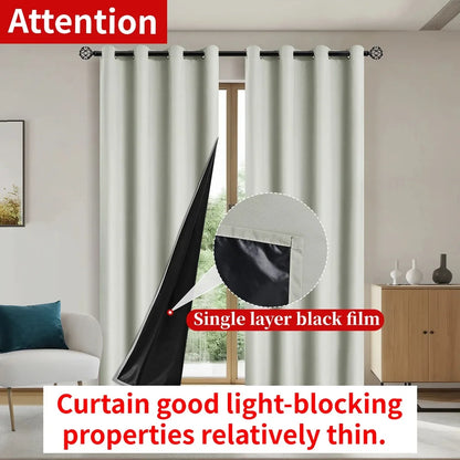 1panel Solid 100% Blackout Curtains with Grommets, Total Privacy Drapes for Bedroom, Living Room, Home Decor,Lightweight Curtain