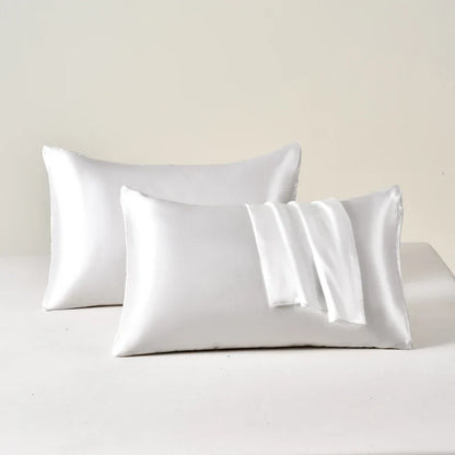 2pcs Satin Pillowcase for Skin and Hair, Satin Pillow Cases Set of 2 Soft Breathable Smooth Cooling Pillow Covers for Sleeping