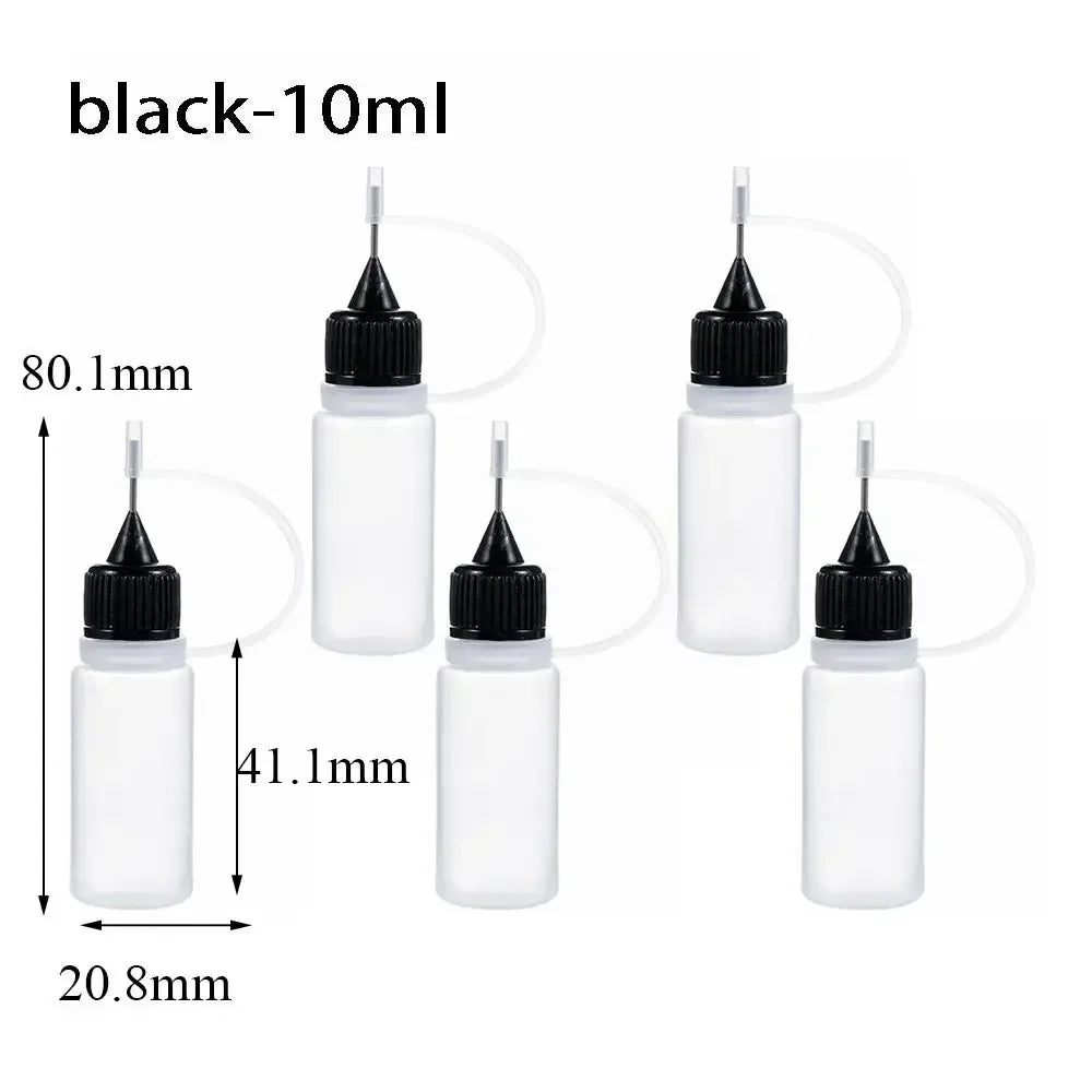 5/10/20/30/50/100ML Resuable Needle Tip Glue Applicator Plastic Bottle for Paper Quilling DIY Scrapbooking Paper Craft Tool