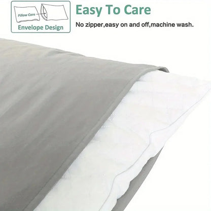 1pc 100% Cotton brushed Color block Pillowcases , Super Soft and Cozy, Wrinkle, Fade, Resistant with Envelope Closure