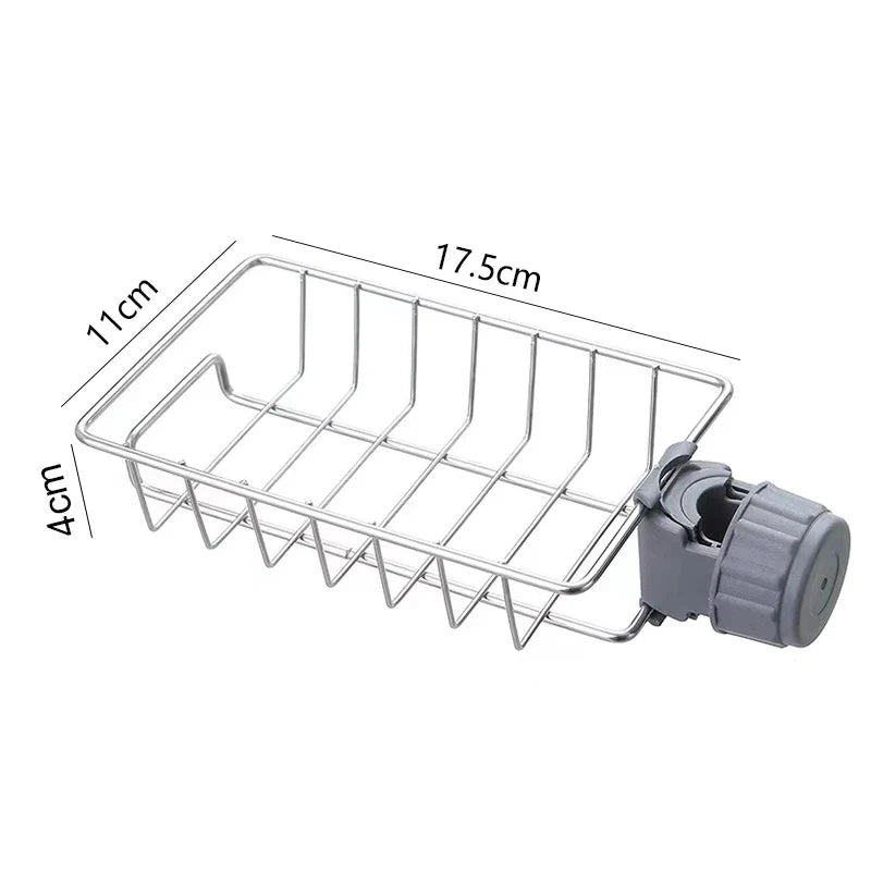 Kitchen Sink Drain Rack Sponge Storage Flexible Faucet Holder Soap Drainer Towel Rack Shelf Organizer Kitchen Accessories