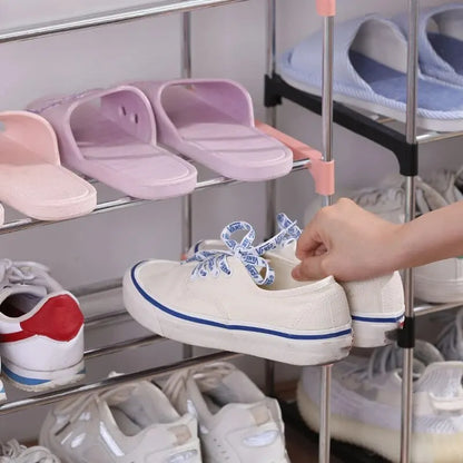 3/4 Shoe Rack Multi Layered And Space Saving Shoe Rack For Simple Household Storage And Storage Three And Four Layer Shoe Racks