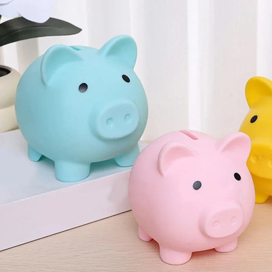 Adorable Piggy Bank Savings Jar Silicone Unbreakable Children's Money Box Boys & Girls Money-Saving Home Decor