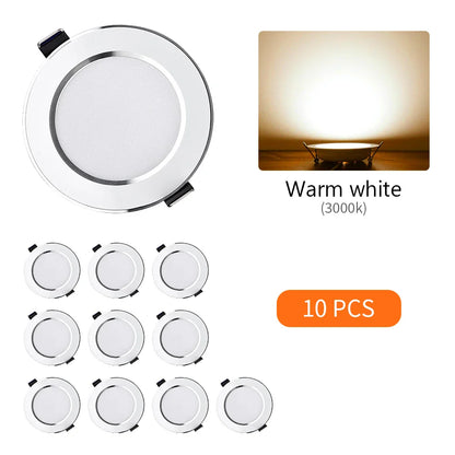 10pcs/Lot LED Downlight 5W 9W 12W 15W Recessed Ceiling Lamp Round LED Panel Down Lights Spotlight For Living Room Lighting