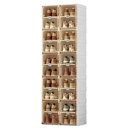 Shoe Cabinet Storage Box, Portable Folding Shoe Rack, Large Sports Shoes Cabinet Box Strong and Easy To Assemble 8-16 Grids