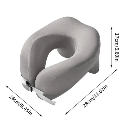 Pillow Travel U-Shape Pure Memory Foam Neck Pillow For Airplane Office Nap Cervical Pillows Flight Sleeping Head Neck Support