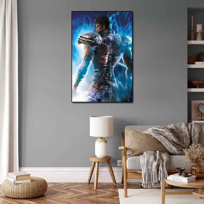 Hokuto No Ken Anime Video Game Canvas Painting Art Poster and Wall Art Picture Print Modern Family Bedroom Home Decor Posters