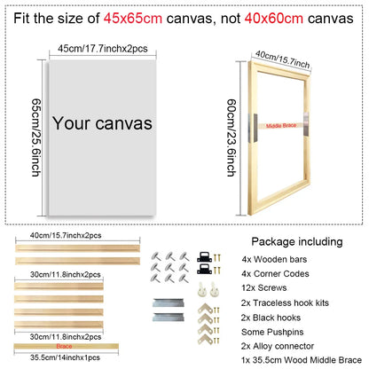 35x45 40x50cm Natural Wooden Picture Frame For Wall Canvas Frame Diamond Painting Frame Picture Poster Wall Frame Home Decor
