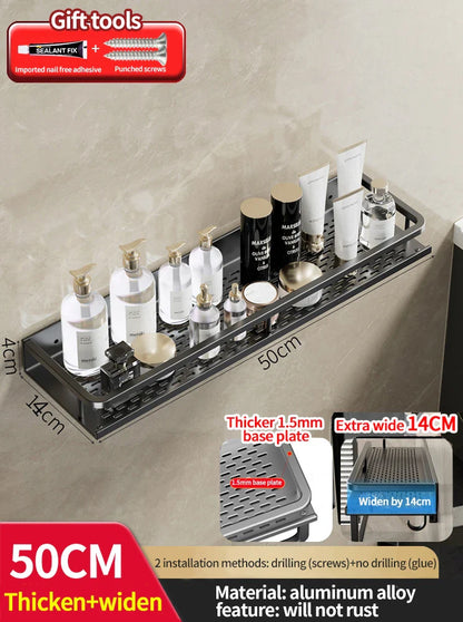 bathroom rack bathroom shelf toilet space aluminum hanging rack bathroom organizer hang on the wall