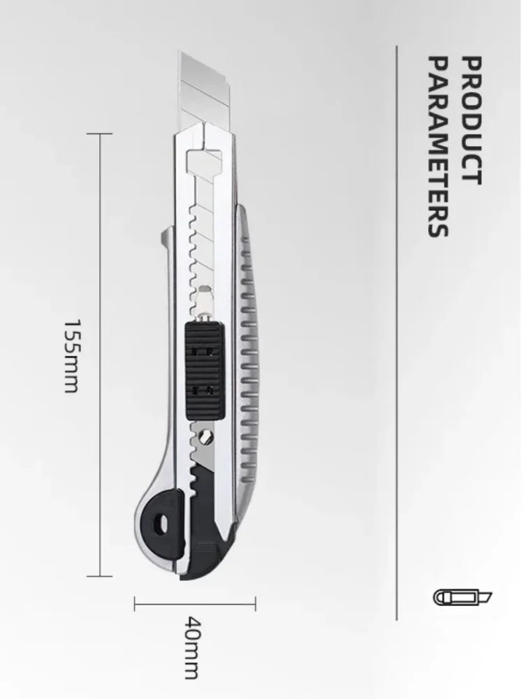 Art Knife Heavy Duty All Steel Thickened Large All Stainless Steel Wallpaper Knife Industrial Grade Durable Tool Holder