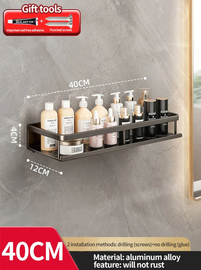 bathroom rack bathroom shelf toilet space aluminum hanging rack bathroom organizer hang on the wall