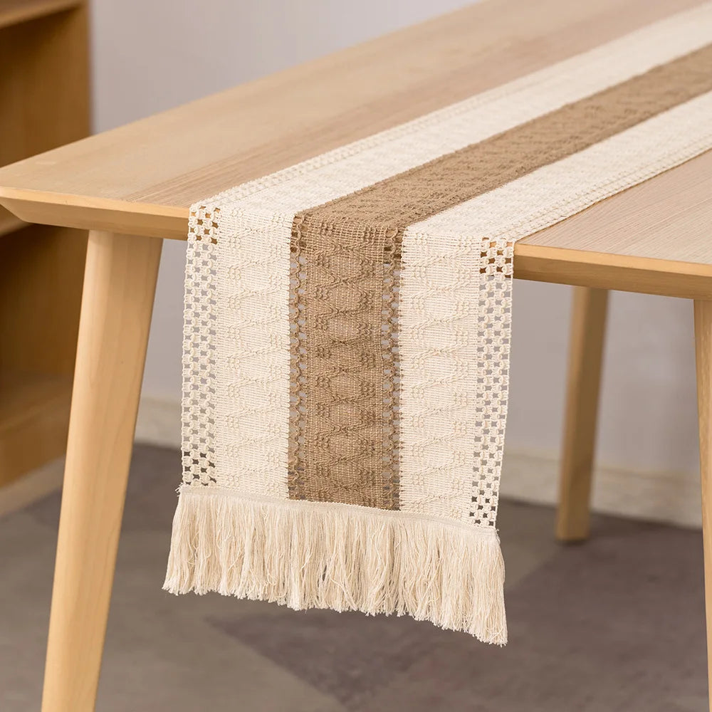 Cotton And Linen Table Runner For Wedding Decoration Festivals Easter Decoration 2025 Mariage chemin de table