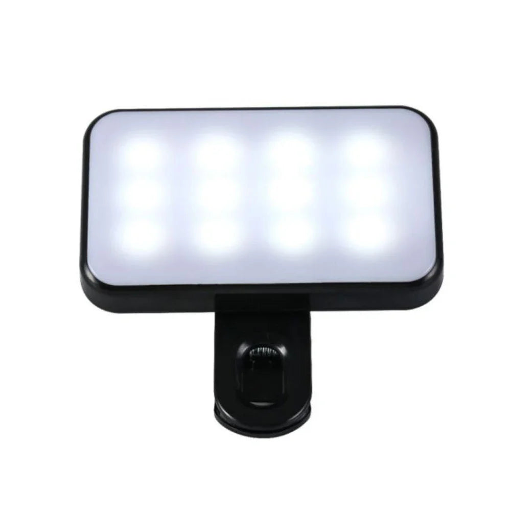 New Portable Mini Selfie Fill Light Rechargeable 3 Modes Adjustable Brightness Clip On For Mobile Phone Computer Fill Light