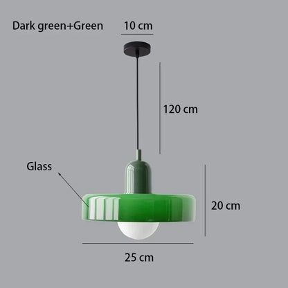 Nordic Retro Glass Pendant Lamps Indoor E27 LED Chandelier Living Room Dining Room Bedroom Kitchen Decorative lights Fixture