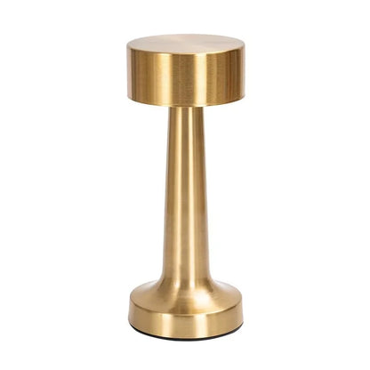 Gold Retro LED Table Lamp Touch Dimmable Rechargeable Desk Light for Restaurant Coffee Bar Atmosphere Backlight Home Bedroom Dec
