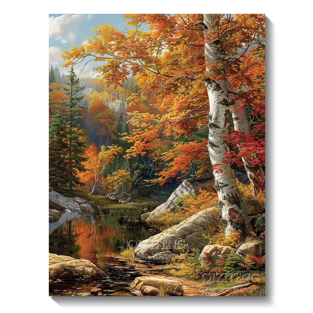 5D Diamond Art Painting Aurora Landscape Mosaic Embroidery Cross Stitch Kit Full Round Rhinestone Diy Wall Home Decor Gift