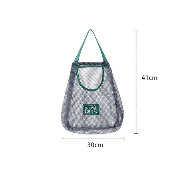 Reusable Storage Bags Kitchen Hanging Mesh Bag Home Fruit And Vegetable Storage Net Bag For Ginger Garlic Potatoes Onions