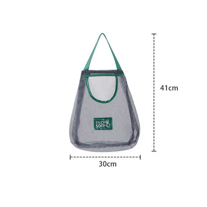 Reusable Storage Bags Kitchen Hanging Mesh Bag Home Fruit And Vegetable Storage Net Bag For Ginger Garlic Potatoes Onions