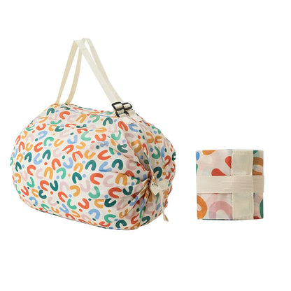 1PC Reusable Foldable Shopping Bag Eco-Friendly Waterproof Large Capacity Portable Storage Bag for Sustainable Shopping