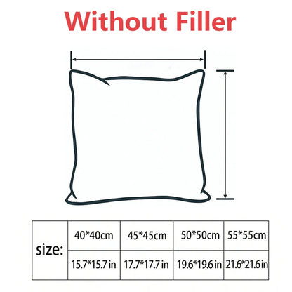 Solid thickened square pillow, sofa, living room pillow cover (Without Core)