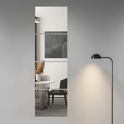 4/8PCS Rectangle Acrylic Mirror Stickers Flexible Mirror Stickers DIY Art Living Room Decoration For Door Wardrobe Home Decor