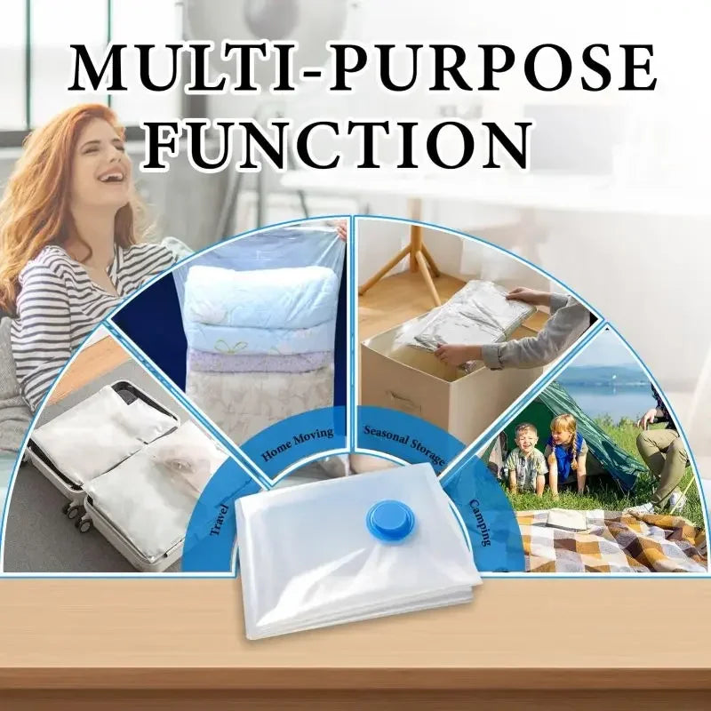 Vacuum Storage Bags For Clothes,Bedding,Space Saving Bags Storage Vacuum Seal Packet,Folding Compressed Organizer Bag