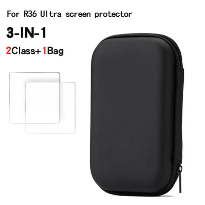 TOFON Transparent protective case For R36 Ultra game console storage bag EVA shell resistant  scratch resistant screen film
