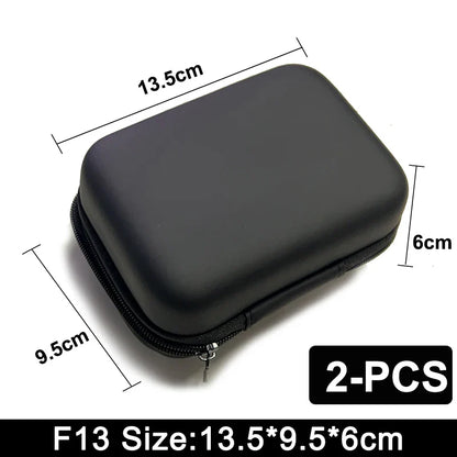 Earphone Data Storage Bag Oval Square Rectangle Cable Organizer Bags Mini Zipper Pouch Tech Gadgets Portable Charger U Disk Case