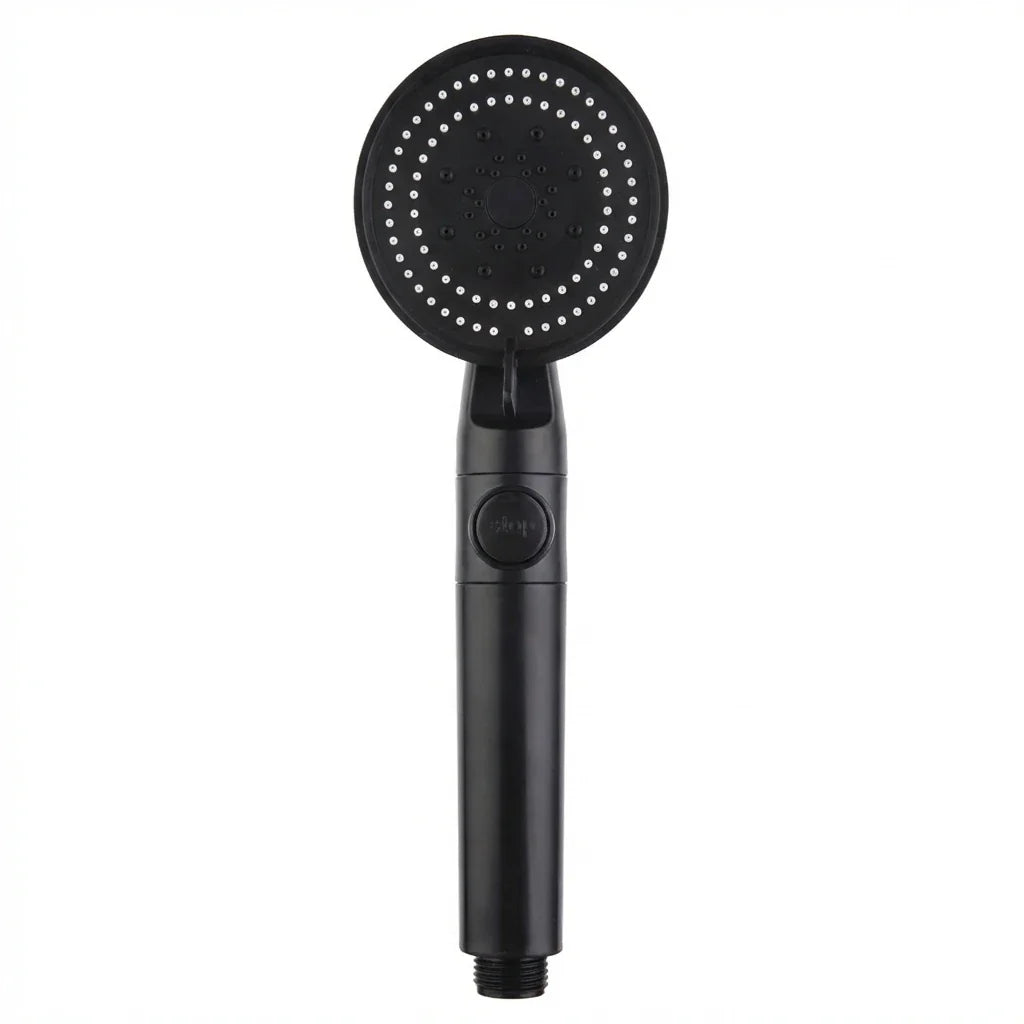 Adjustable High Pressure Shower Head with 5 Modes Water Saving One-Key Stop Spray Nozzle - Bathroom Shower Accessories with Hose