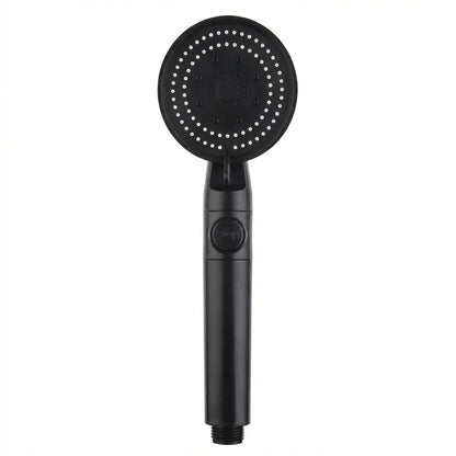 Adjustable High Pressure Shower Head with 5 Modes Water Saving One-Key Stop Spray Nozzle - Bathroom Shower Accessories with Hose