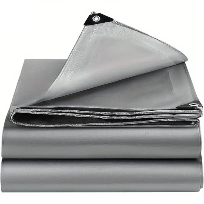 Thickened Sunshade Tarpaulin Truck Outdoor Sunscreen Tarpaulin Waterproof Double Silver Thickened Sunshade Cloth Rainproof Cloth