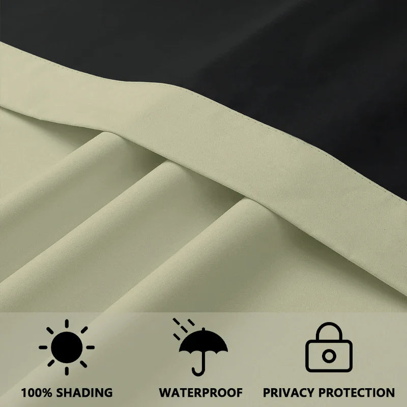 High Shade Waterproof Heat Insulation Indoor Outdoor Curtains Door Curtains Decoration Home Garden