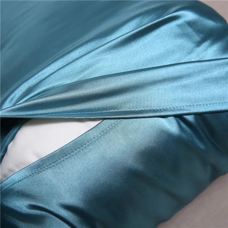 Pillowcase Silk Pillow Cover Silky Satin Hair Beauty Pillow case Comfortable Pillow Case Home Decor wholeStandard/Queen 1PC