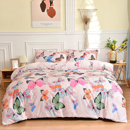 Black and White Bedding Set for Double Bed sabanas cama matrimonial Queen/King Comforter Sets Single Duvet Cover with Pillowcase