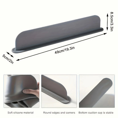 Silicone Sink Splash Guard with Suction Cups - Water Barrier for Kitchen, Lab & Dishwashing Basins